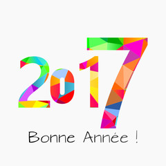 Bonne année ! 2017 carte carré