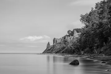 Washable wall murals Black and white Chimney Bluffs BW