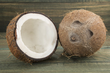 Coconut tropical fruit (Cocos nucifera)