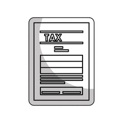 tax document file isolated icon vector illustration design