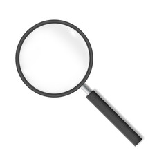 Magnifying glass isolated on white background. vector illustration