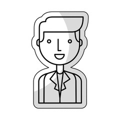 businessman character isolated icon vector illustration design
