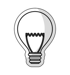 bulb light flat icon vector illustration design