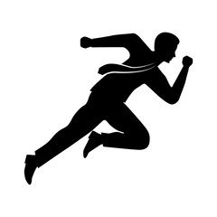 businessman running character isolated icon vector illustration design