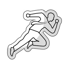 businessman running character isolated icon vector illustration design
