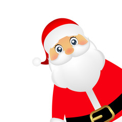 Santa Claus standing on a white background, vector