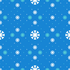 Winter seamless pattern, Snowflakes background, Christmas ornament. Textile pattern sportswear, Trendy hipster minimal design. Line Art Christmas holiday blue pattern. Vector Illustration