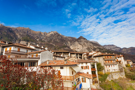 View of Poffabro. Friuli Venezia Giulia, Italy