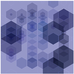 Vector geometric hexagonal background purple