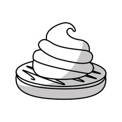 delicious sweet cookies and cream icon vector illustration design