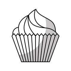 delicious cupcake sweet isolated icon vector illustration design
