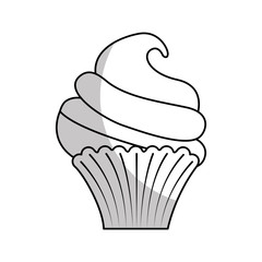 delicious cupcake sweet isolated icon vector illustration design