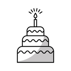 delicious sweet cake icon vector illustration design