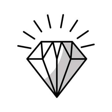 diamond flat isolated icon vector illustration design