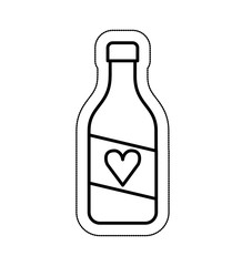 wine bottle isolated icon vector illustration design