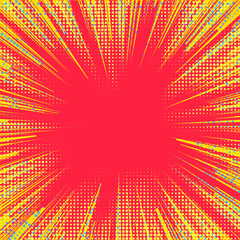 Explosion steam bubble pop-art web header set - funny funky banner comics background. Vector illustration