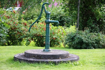 Hand-operated water pump in Sweden, Scandinavia