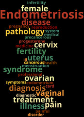 Fototapeta na wymiar Endometriosis, word cloud concept 4
