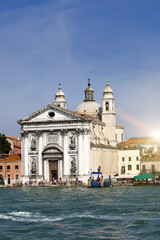 Fototapeta na wymiar Church Santa Maria del Rosario in Italy, Venice.