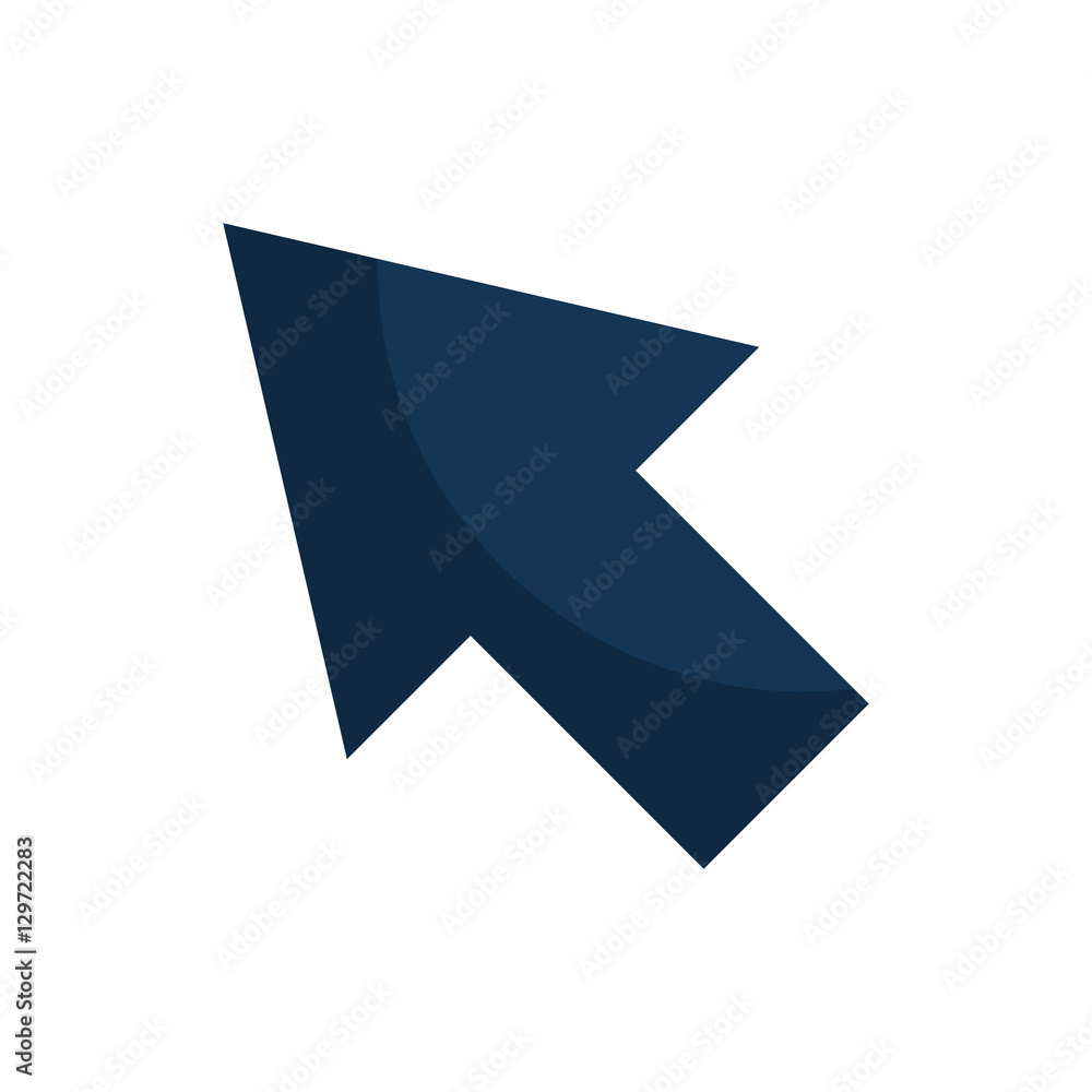 Poster arrow pointer isolated icon vector illustration design