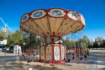 Carousel at seaside walking boulevard in Baku, Azerbaijan.