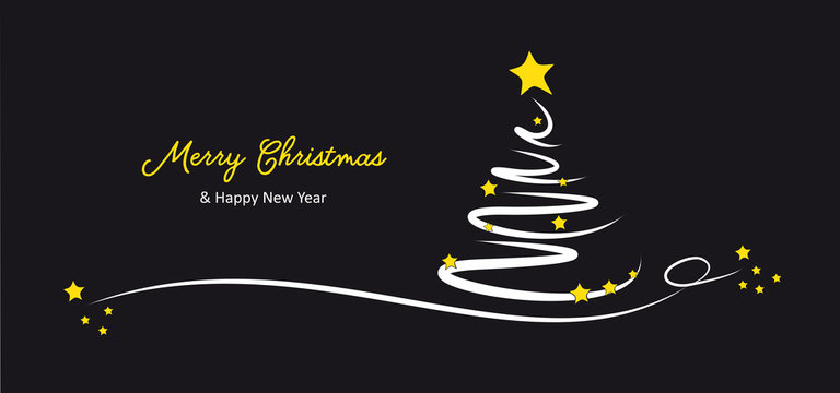 merry christmas - scribble - weihnachtsbaum
