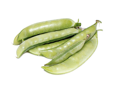 Pods of vegetable green peas