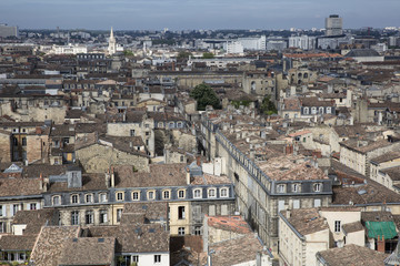 Aerial view of Bordeaux cityscape, France