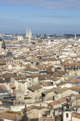 Aerial view of Bordeaux cityscape, France