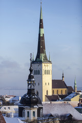 Fototapeta na wymiar City scape of the old town of Tallinn