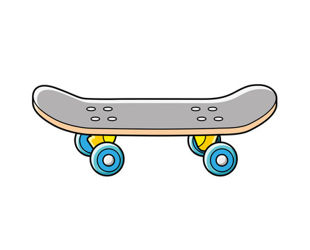 Skateboard isolated.