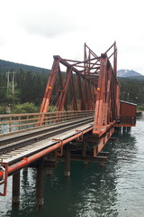 Bridge over the lake - Carcross - Yukon - Canada
