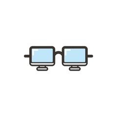 Pair Computer Logo Design Element