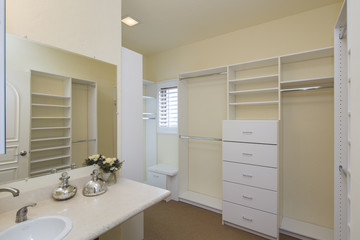 Large Closet with built-in Shelving