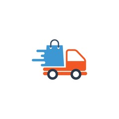 Shopping Delivery Logo Design Element