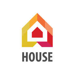 vector logo House in the form of arrows