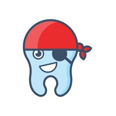 Dental Pirate Logo Design Element
