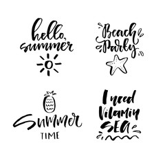 Black-White Summer Lettering