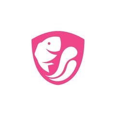 Fishing Shield Logo Design Element