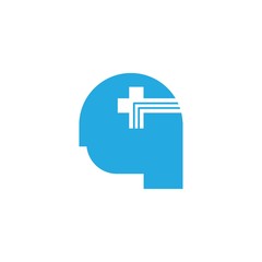 Healthcare Brain Logo Design Element