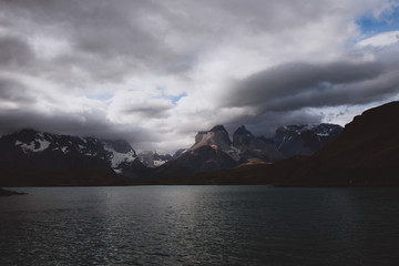 Picturesque view of landscape in Torres del Paine, National Park, Chile.