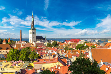 Fototapeta premium Aerial View of Tallinn