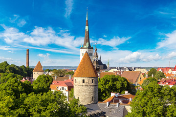 Fototapeta na wymiar Aerial View of Tallinn