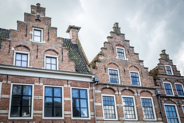 front of Dutch gabble house  facade