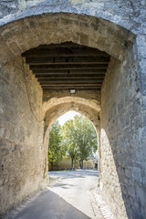 Fototapeta na wymiar Arch entrance gate of the Blaye Citadel, Gironde, France