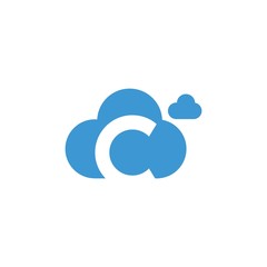 Initial C Cloud Logo Design Template