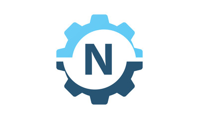 Gear Solution Logo Initial N