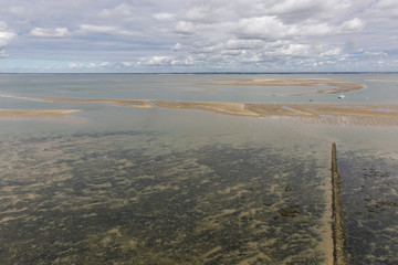 maritime seaside landscape, garonne estuary near Royan, France