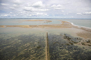 maritime seaside landscape, garonne estuary near Royan, France