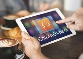 Digital Music Streaming Multimedia Entertainment Online Concept